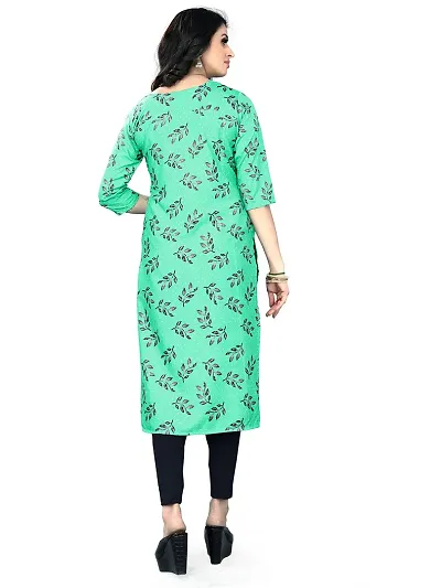 Green American Crepe Kurtas For Women