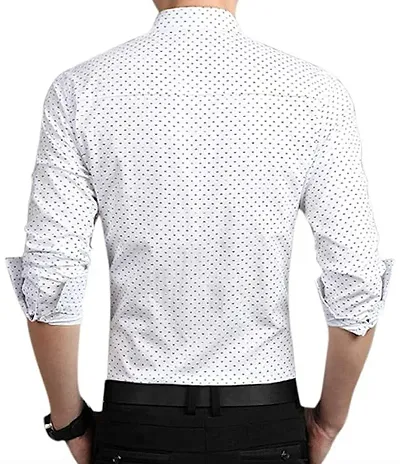 Men's Red Cotton Blend Solid Long Sleeves Regular Fit Casual Shirt