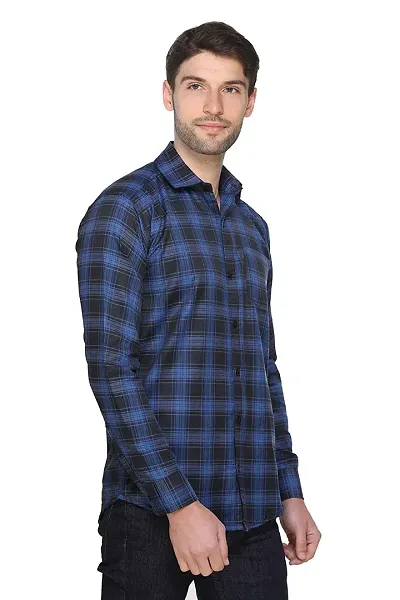 Multicoloured Cotton Checked Casual Shirts For Men