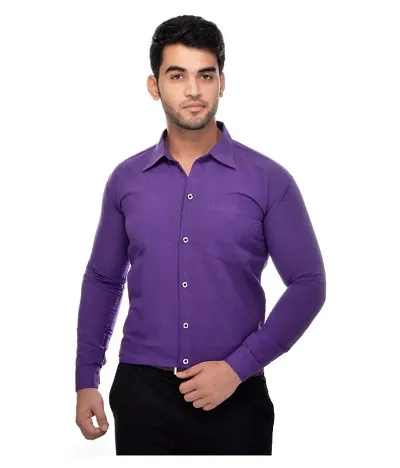 Multicoloured Cotton Solid Casual Shirts For Men