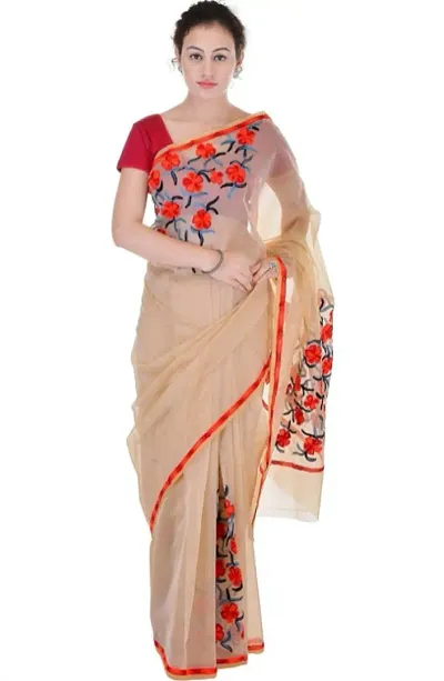 Beautiful Supernet Saree with Blouse Piece