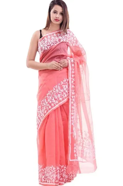 Beautiful Supernet Saree with Blouse Piece