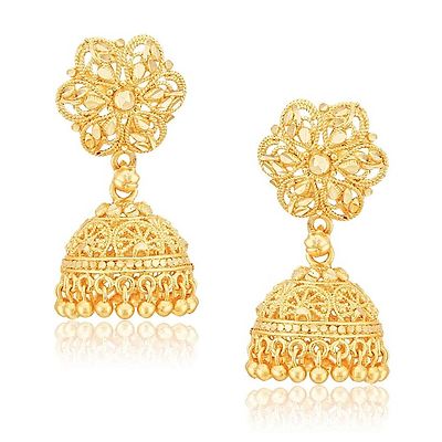Traditional Jhumki Alloy Gold and Micron Plated Jhumki Earring