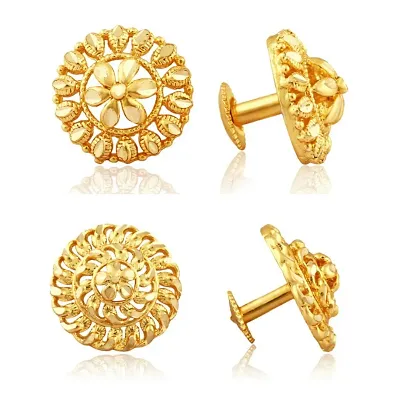 Traditional South Trend Alloy 1gm Gold Plated Earring Combo set.