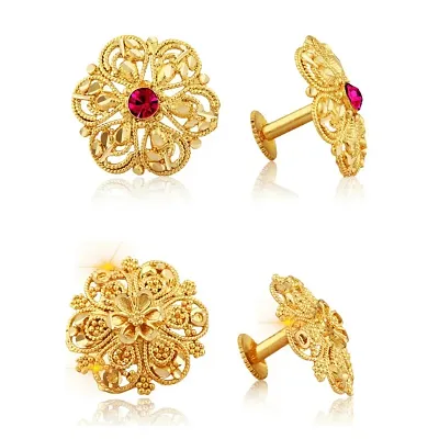Traditional South Trend Alloy 1gm Gold Plated Earring Combo set.