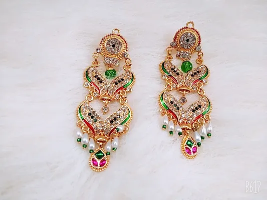 Women's Party Wear Brass Earrings