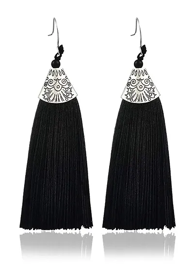 Long Thread Tassel Drop Earring for Women