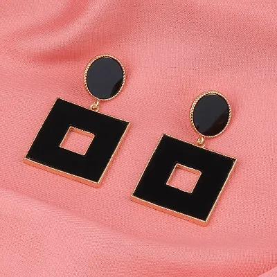 Charming Black Base Metal Women Dangle Earrings