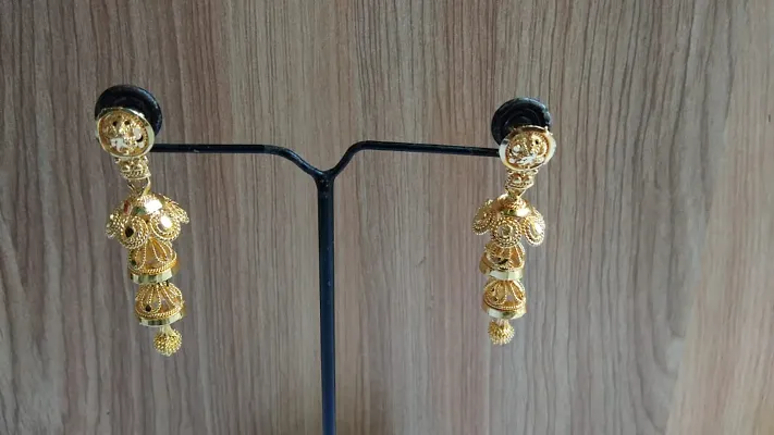 Trendy Designer Brass Drop Earrings