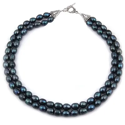 Ocean Sizzling Grace Dyed Fresh Water Pearl 18 Inches Necklace