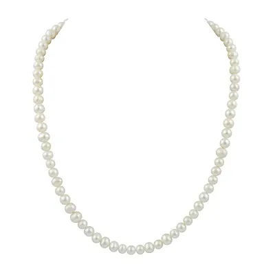Ocean White Fresh Water Pearl 18 Inch Necklace