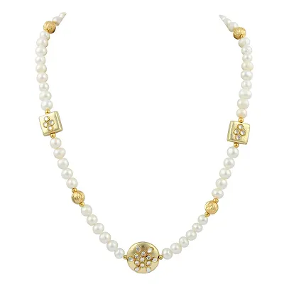Ocean White Freshwater Pearl 18 Inch Necklace For Girls
