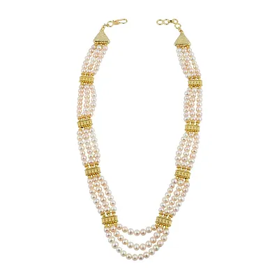 20 Inches Orange Fresh Water Pearl Necklace