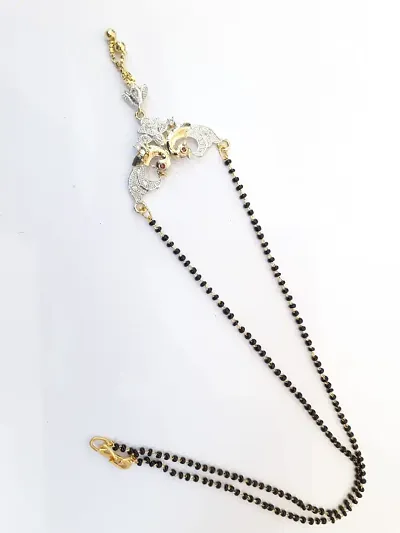 Brass Party Wear Crystal Mangalsutra
