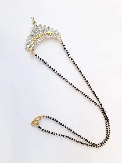 Brass Party Wear Crystal Mangalsutra