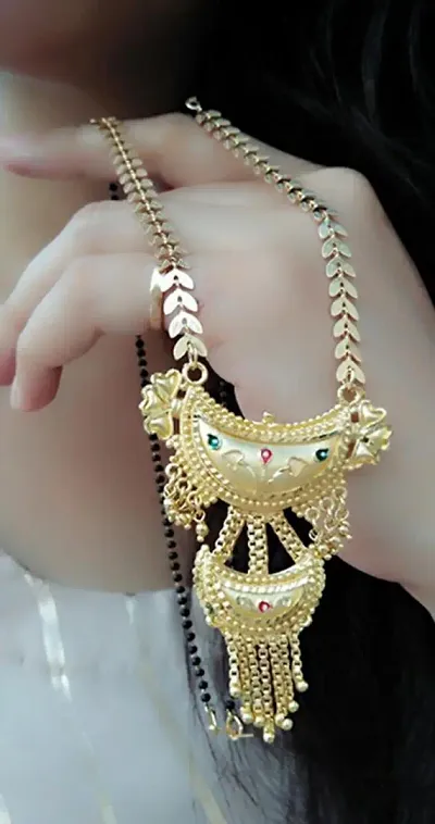 Golden Alloy Mangalsutra For Women