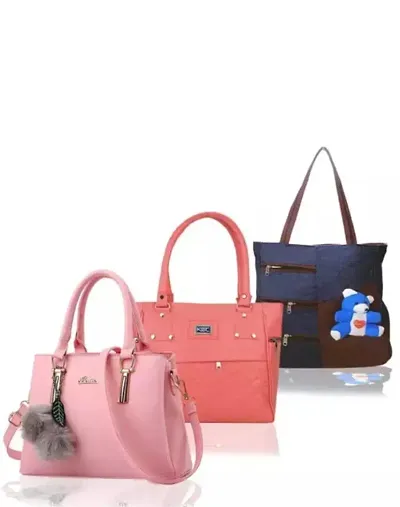 Handbag For Women And Girls Combo Set Pack Of 3