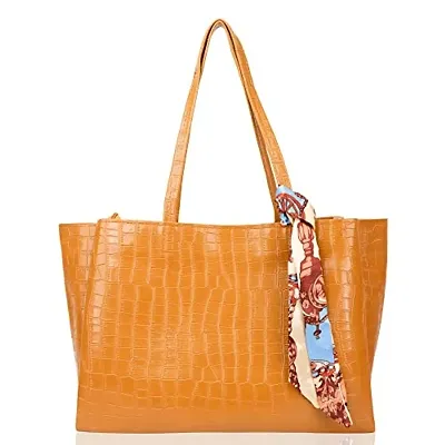 Stylish Beige PU Solid Handbag For Women