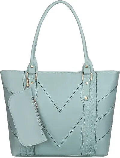 Stylish Green Artificial Leather Handbags For Women