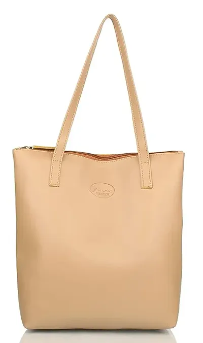 Stylish Beige Nylon Handbags For Women