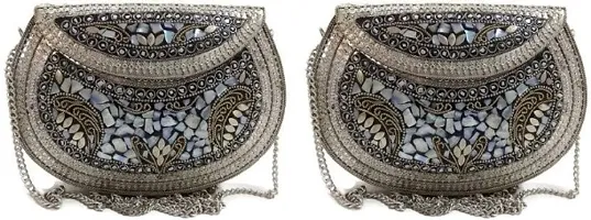 Classy Embroidered Clutches for Women ( Combo Pack OF 2 )