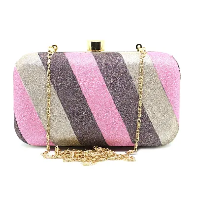 MaFs Beautiful Bling Box Resin Women's Clutch (Multicolour)