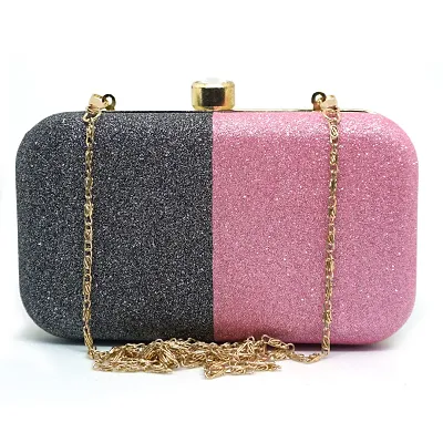 MaFs Women's Handicraft Resin Clutch (Pink)