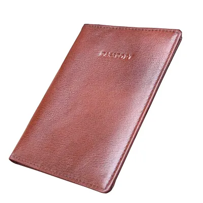 ABYS Genuine Leather Brown Passport Wallet||Passport Cover for Men Women
