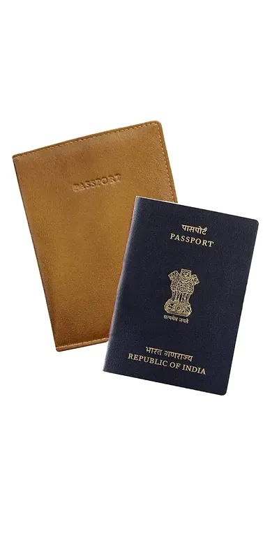 ABYS Genuine Leather Tan Passport Wallet||Passport Cover for Men Women
