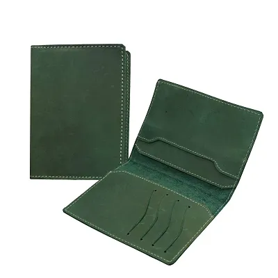 ABYS Genuine Leather Green Passport Wallet||Passport Cover for Men Women